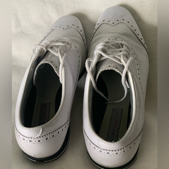 FootJoy Tailored Wingtip Spikeless Golf Shoes Womens Size 10 M White Black 91686 - Picture 5 of 16
